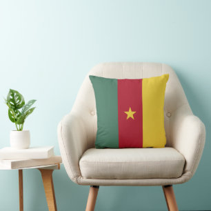 Cameroon flag throw pillow