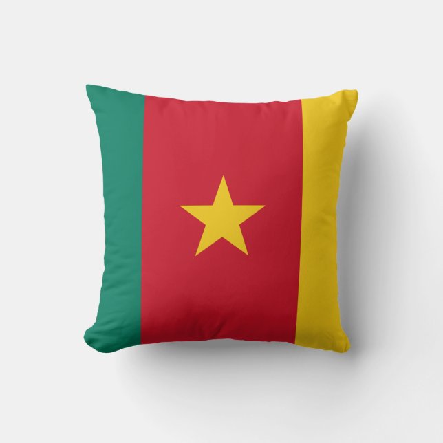 Cameroon Flag Throw Pillow (Front)