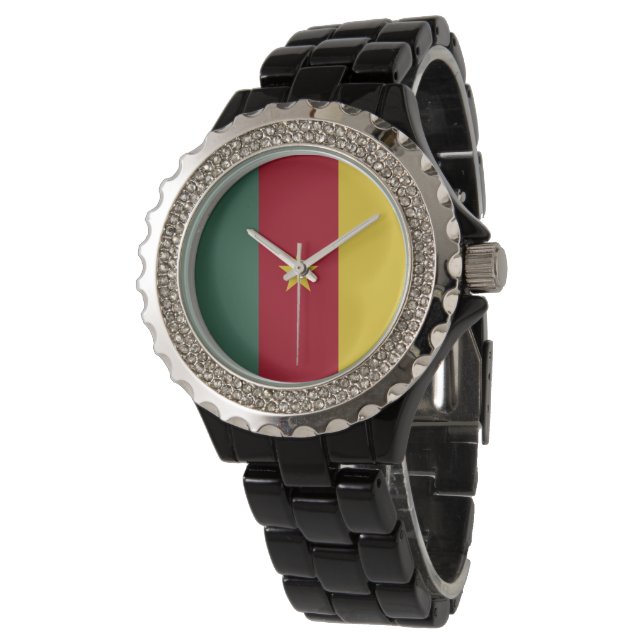 Cameroon flag watch (Angled)