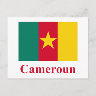 Cameroon Flag with Name in French Postcard