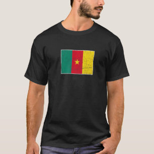 Cameroon Flag With Vintage Cameroonian National Co T-Shirt