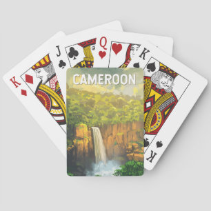 Cameroon Illustration Travel Art Vintage Playing Cards