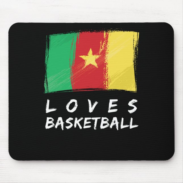 Cameroon Loves Basketball  Mouse Pad (Front)
