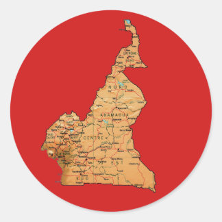 Cameroon Map Sticker