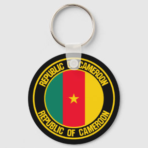 Cameroon Round Emblem Keychain