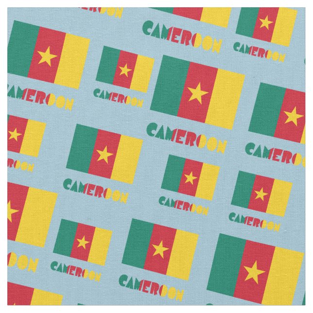 Cameroonian Flag and Cameroon Fabric (Close Up)
