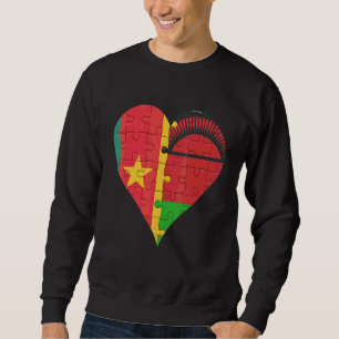 Cameroonian Malawian Flag Heart Sweatshirt