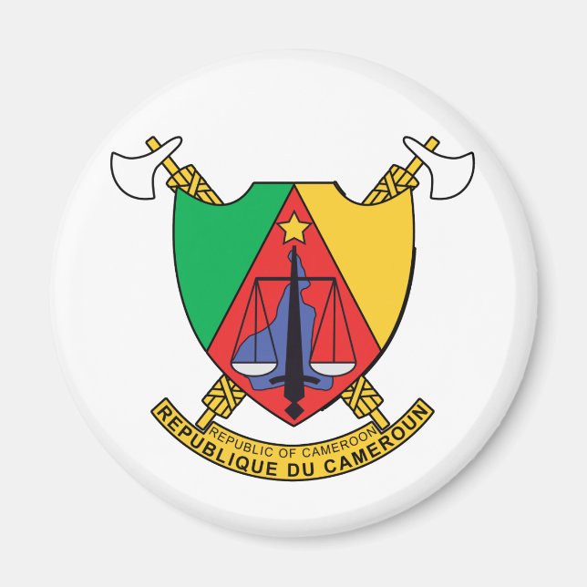 Cameroun Cameroon Coat of Arms Magnet (Front)