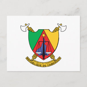 Cameroun Cameroon Coat of Arms Postcard