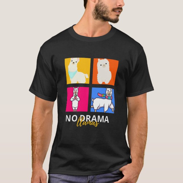 Camicia Lama, Regalo Lama, T-shirt carina da lama  (Front)