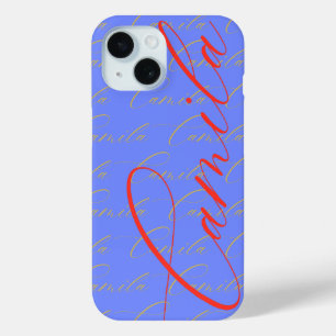 Camila Repeating Name Pattern  iPhone 15 Case