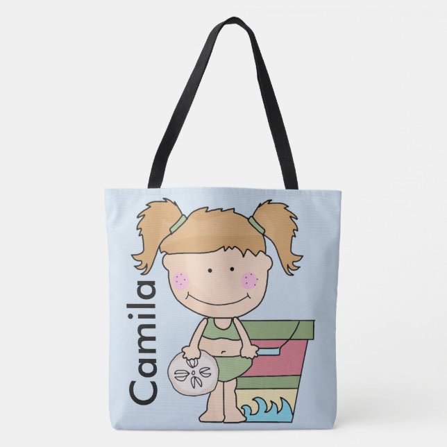 Camila's Personalized Beach Tote Bag (Front)