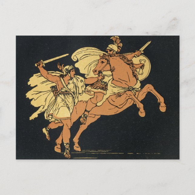 Camilla and Aunus a scene from Virgil's Aeneid. Postcard (Front)