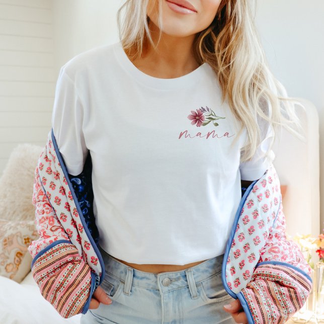 CAMILLA Boho Wildflower Mama Birthday T-Shirt (Creator Uploaded)