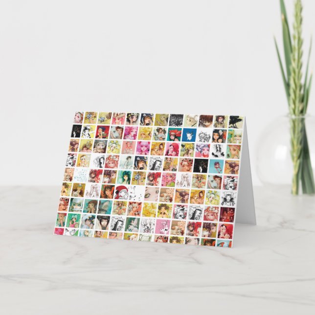 Camilla d'Errico Grid Greeting Card (Front)