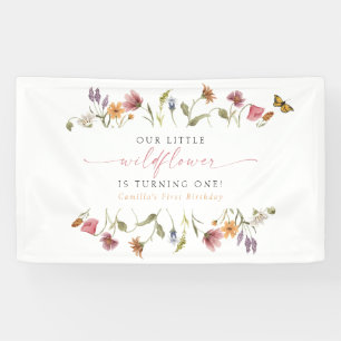 CAMILLA Little Wildflower Turning One Birthday Banner