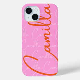 Camilla Repeating Name Pattern  iPhone 15 Case