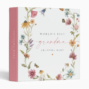 CAMILLA Wildflower Butterfly World's Best Grandma Binder
