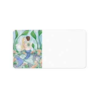 Camille Grimshaw Mermaid Étiquettes de adresse Mar