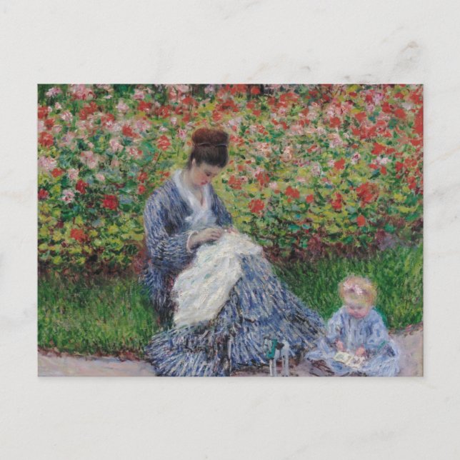 Camille Monet and a Child by Claude Monet Postcard (Front)