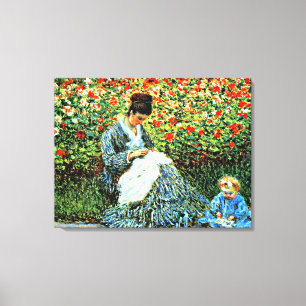 Camille Monet and Child, Canvas Print
