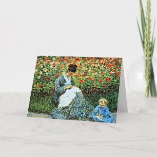 Camille Monet and Child, popular painting Card
