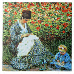 Camille Monet and Child, Tile<br><div class="desc">Claude Monet famous painting, Camille Monet and Child.</div>