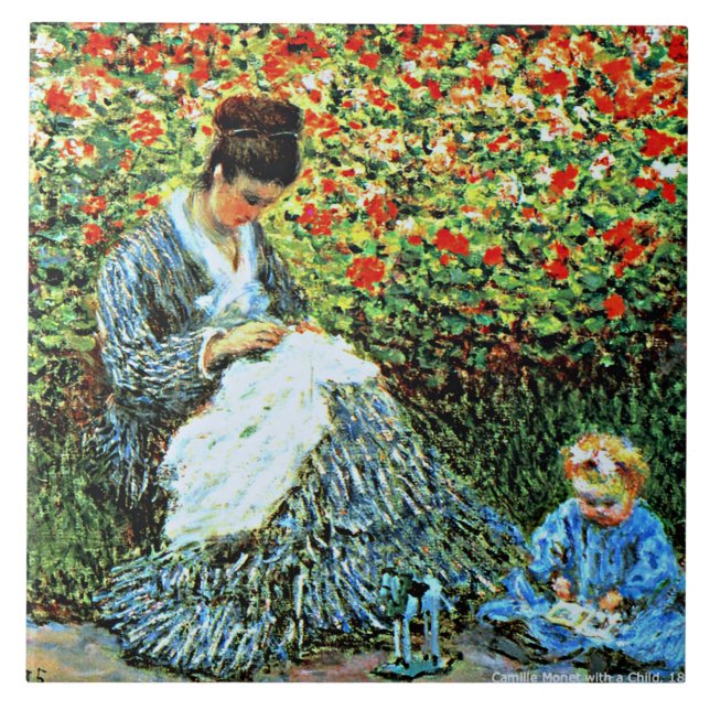 Camille Monet and Child, Tile (Front)