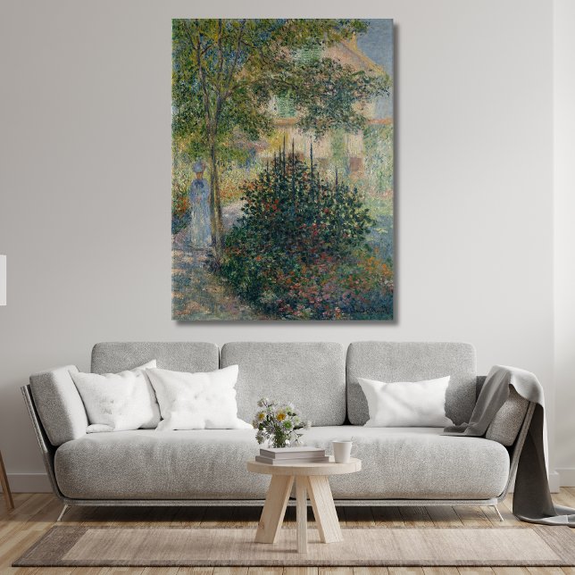 Camille Monet in Garden Argenteuil Canvas Print (Creator Uploaded)