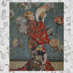 Camille Monet in Japanese Costume by Claude Monet Jigsaw Puzzle<br><div class="desc">La Japonaise, Camille in Japanese Costume (1876) by Claude Monet is a vintage impressionist fine art portrait painting featuring the artist's wife, Camille Monet wearing a blonde wig and dressed in a traditional Japanese kimono and holding a fan. About the artist: Claude Monet (1840-1926) was a founder of the French...</div>