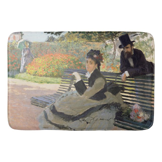 Camille Monet on a Bench  Claude Monet    Bath Mat (Front)
