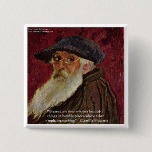 Camille Pissarrio Beauty Quote Gifts & Cards 2 Inch Square Button