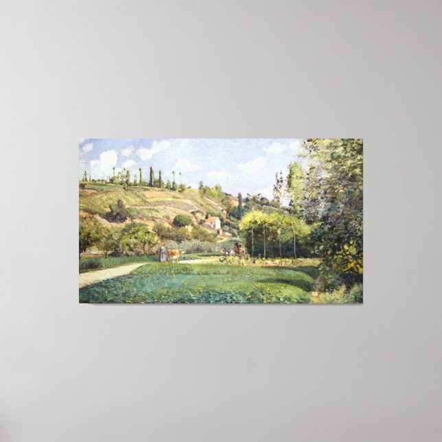 Camille Pissarro A Cowherd at Valhermeil, Auvers-s Canvas Print (Front)