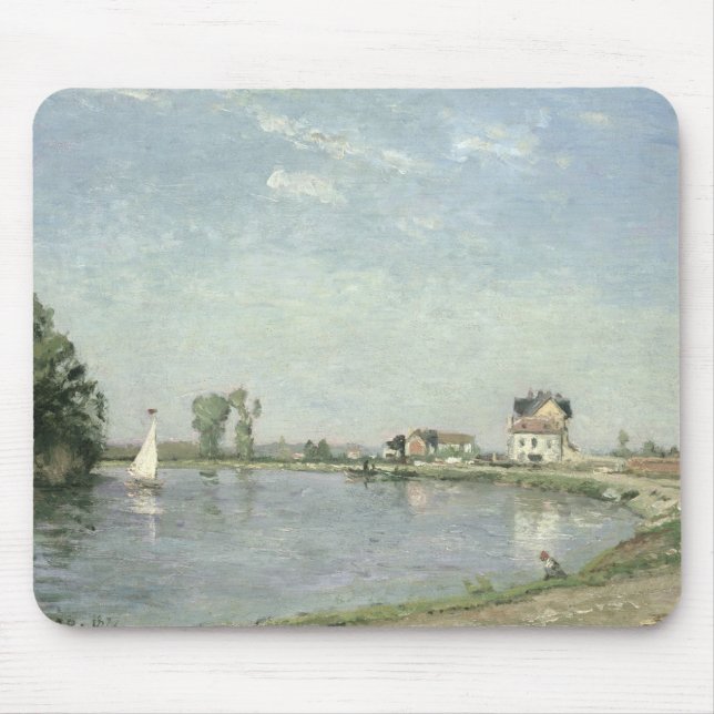 Camille Pissarro | At the River's Edge, 1871 Mouse Pad (Front)