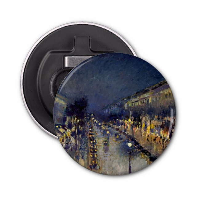 Camille Pissarro - Boulevard Montmartre at Night Bottle Opener (Front)
