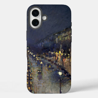 Camille Pissarro Boulevard Montmartre at Night iPhone 16 Plus Case