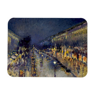 Camille Pissarro - Boulevard Montmartre at Night Magnet