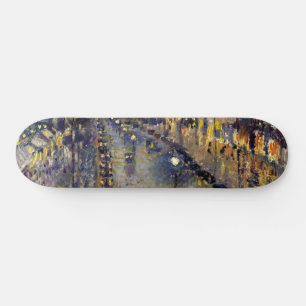 Camille Pissarro - Boulevard Montmartre at Night Skateboard