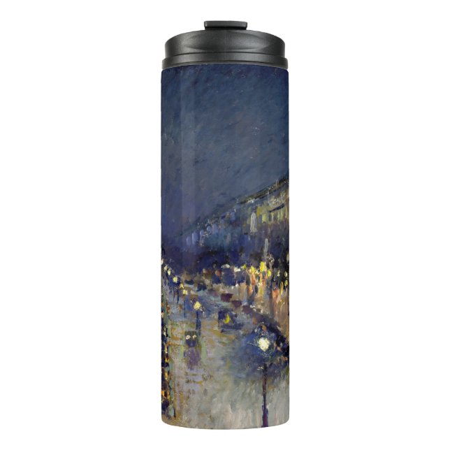 Camille Pissarro - Boulevard Montmartre at Night Thermal Tumbler (Front)