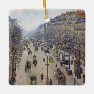 Camille Pissarro - Boulevard Montmartre, morning Ceramic Ornament