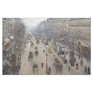 Camille Pissarro - Boulevard Montmartre, morning Fabric