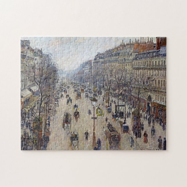 Camille Pissarro - Boulevard Montmartre, morning Jigsaw Puzzle (Horizontal)