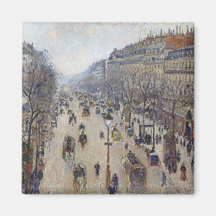 Camille Pissarro - Boulevard Montmartre, morning Magnet