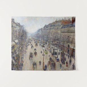 Camille Pissarro - Boulevard Montmartre, morning Tapestry