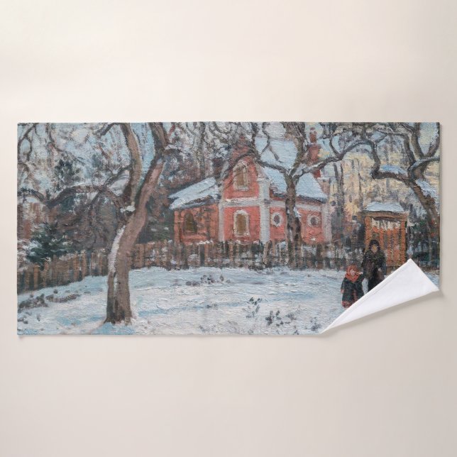 Camille Pissarro - Chataigniers a Louvecienne Bath Towel Set (Bath Towel)
