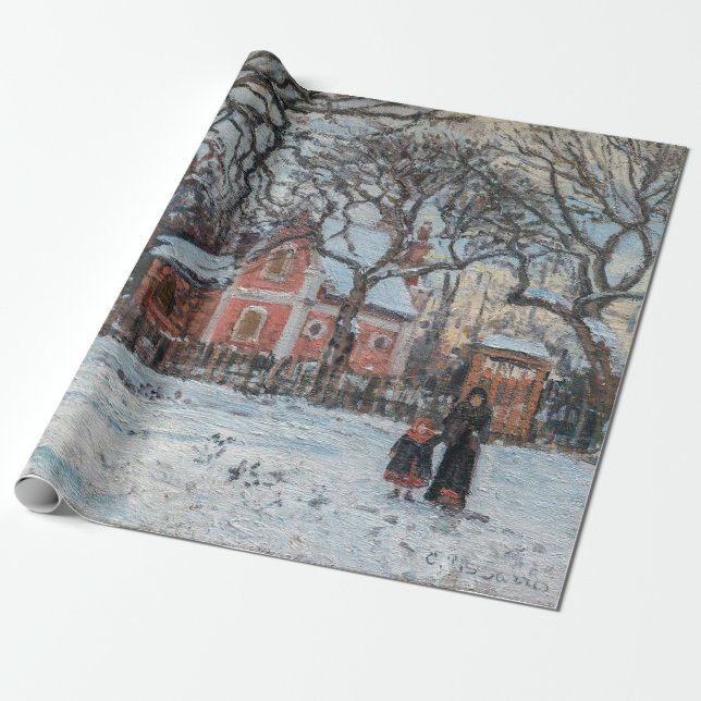 Camille Pissarro - Chataigniers a Louvecienne Wrapping Paper (Unrolled)