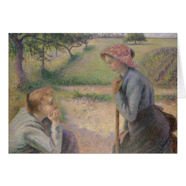 Camille Pissarro | Deux jeunes femmes paysannes (Devant horizontal)