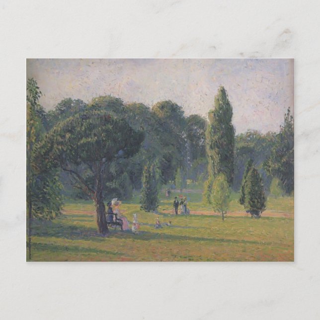 Camille Pissarro- Gardens At Kew, Sunset Postcard (Front)