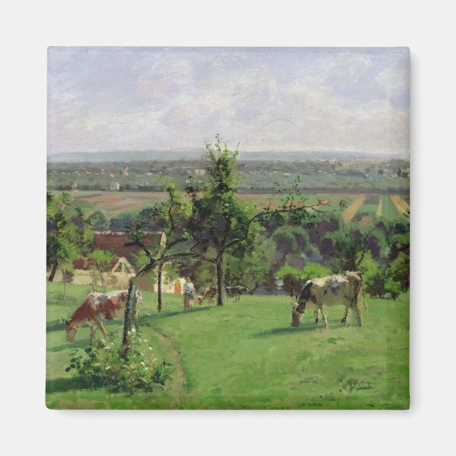 Camille Pissarro | Hillside of Vesinet, Yvelines,  Magnet (Front)