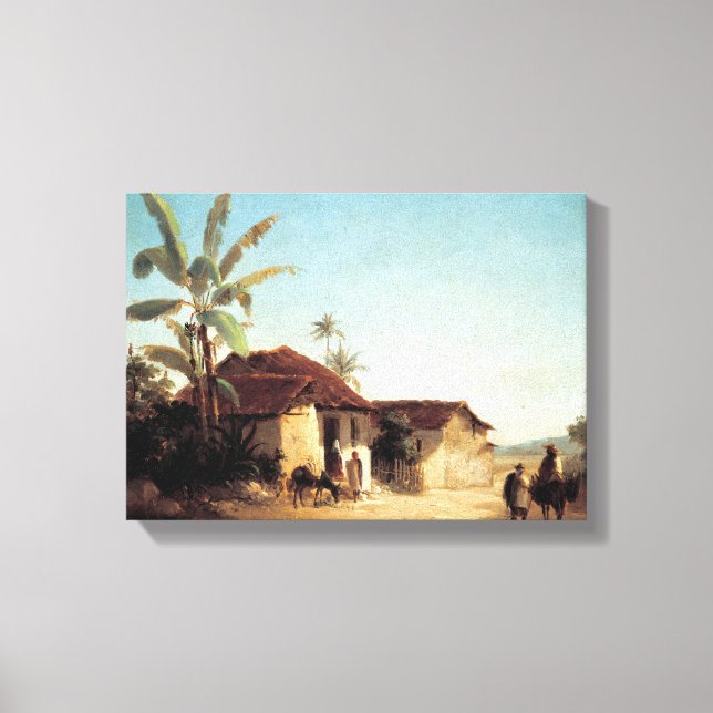 Camille Pissarro  Landscape with Farmhouses and Pa Canvas Print (Front)